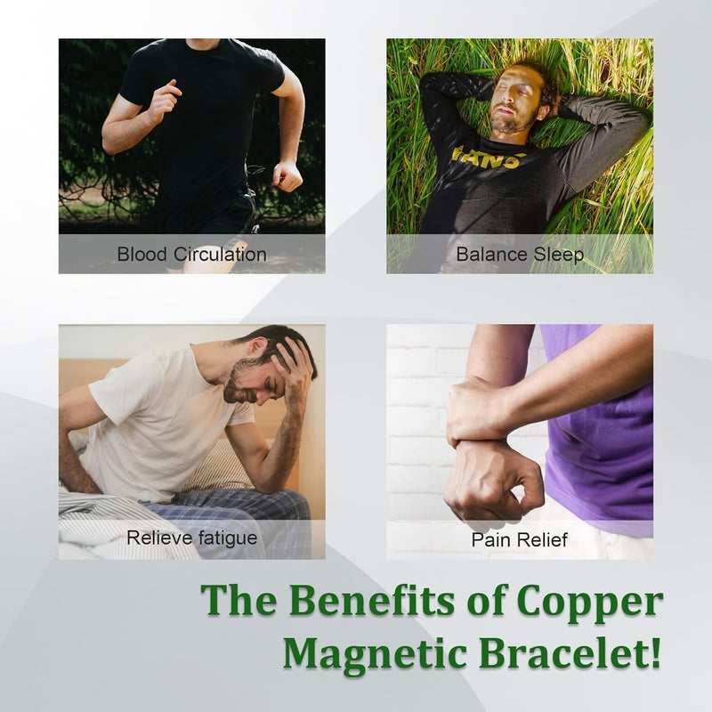 Fashtour Store Copper Bracelet for Men and Women, 99.99% Pure Copper Cuff Bangle, 3500 Gauss Magnetic, Adjustable Jewelry Gifts - Image 5